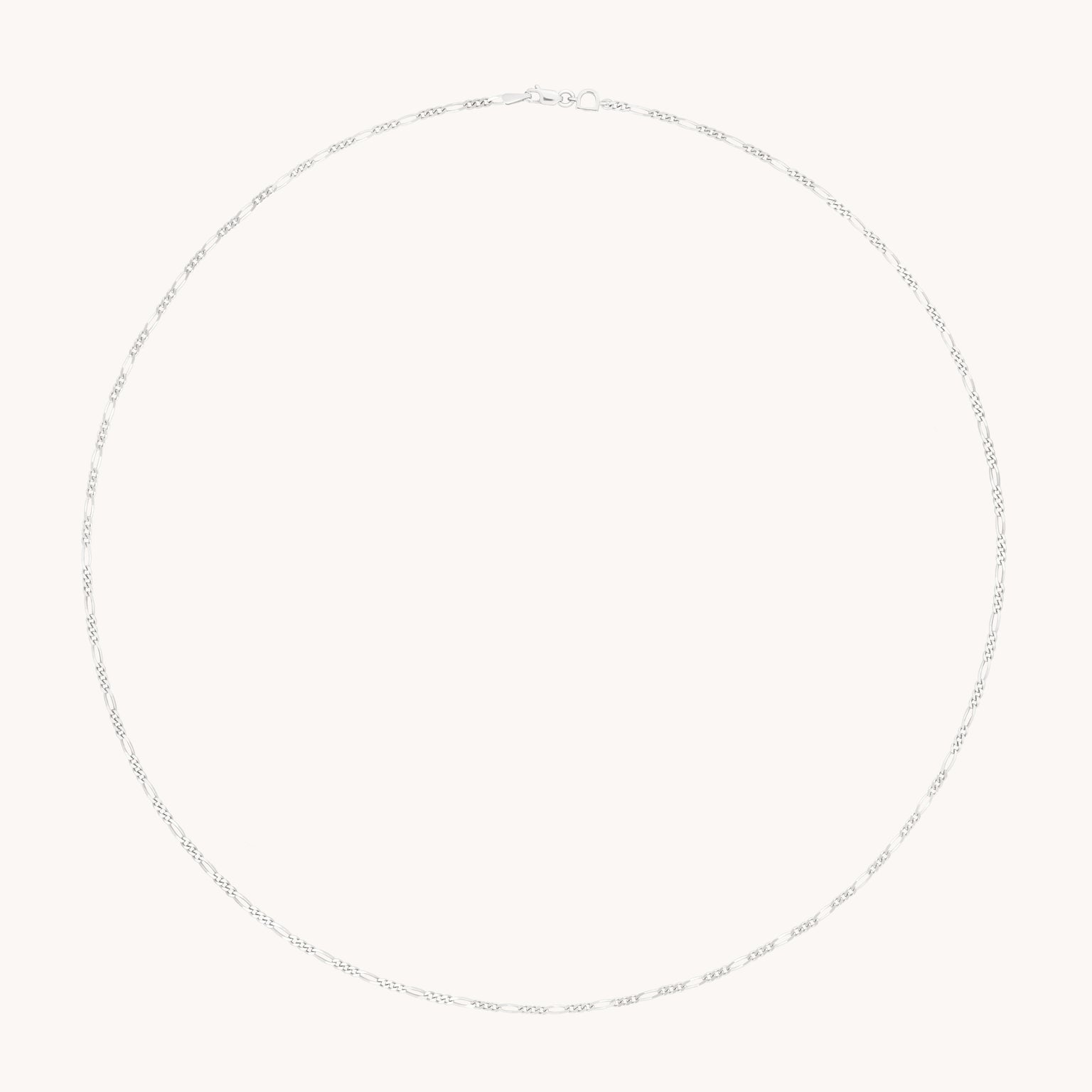 Soho Story Chain Necklace in Solid White Gold-Astrid & Miyu