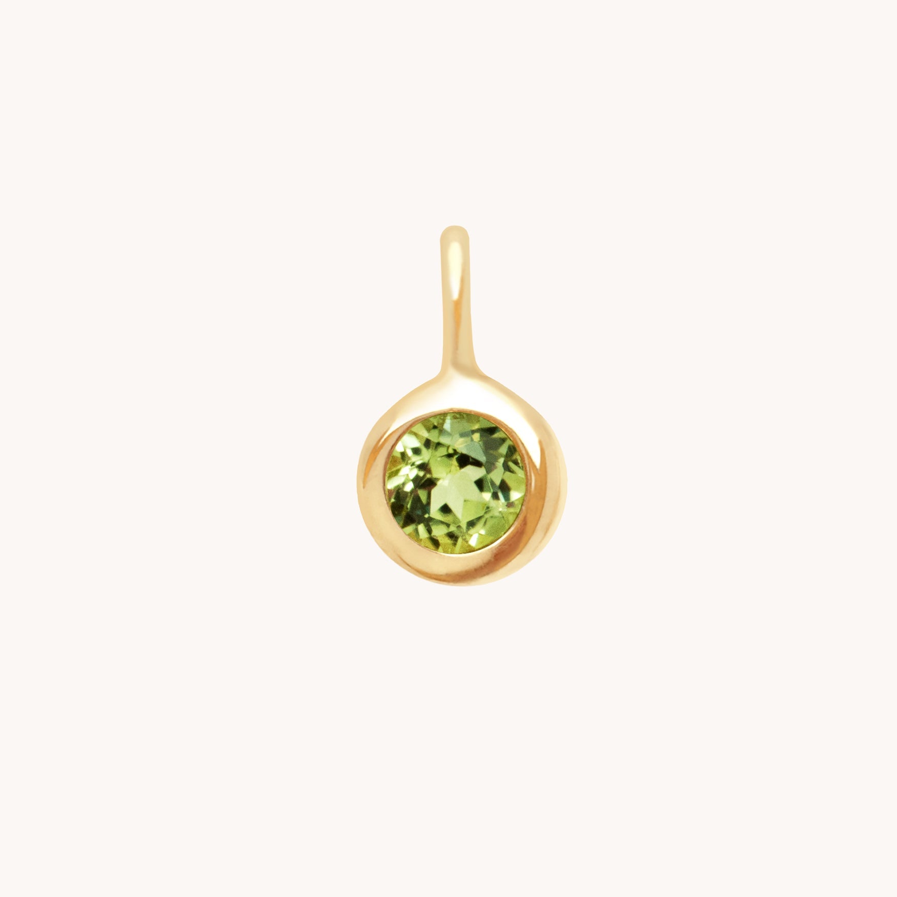 Birthstone Charms - Peridot Affirmation Charm 9k Gold - Welding Charm - Astrid & Miyu