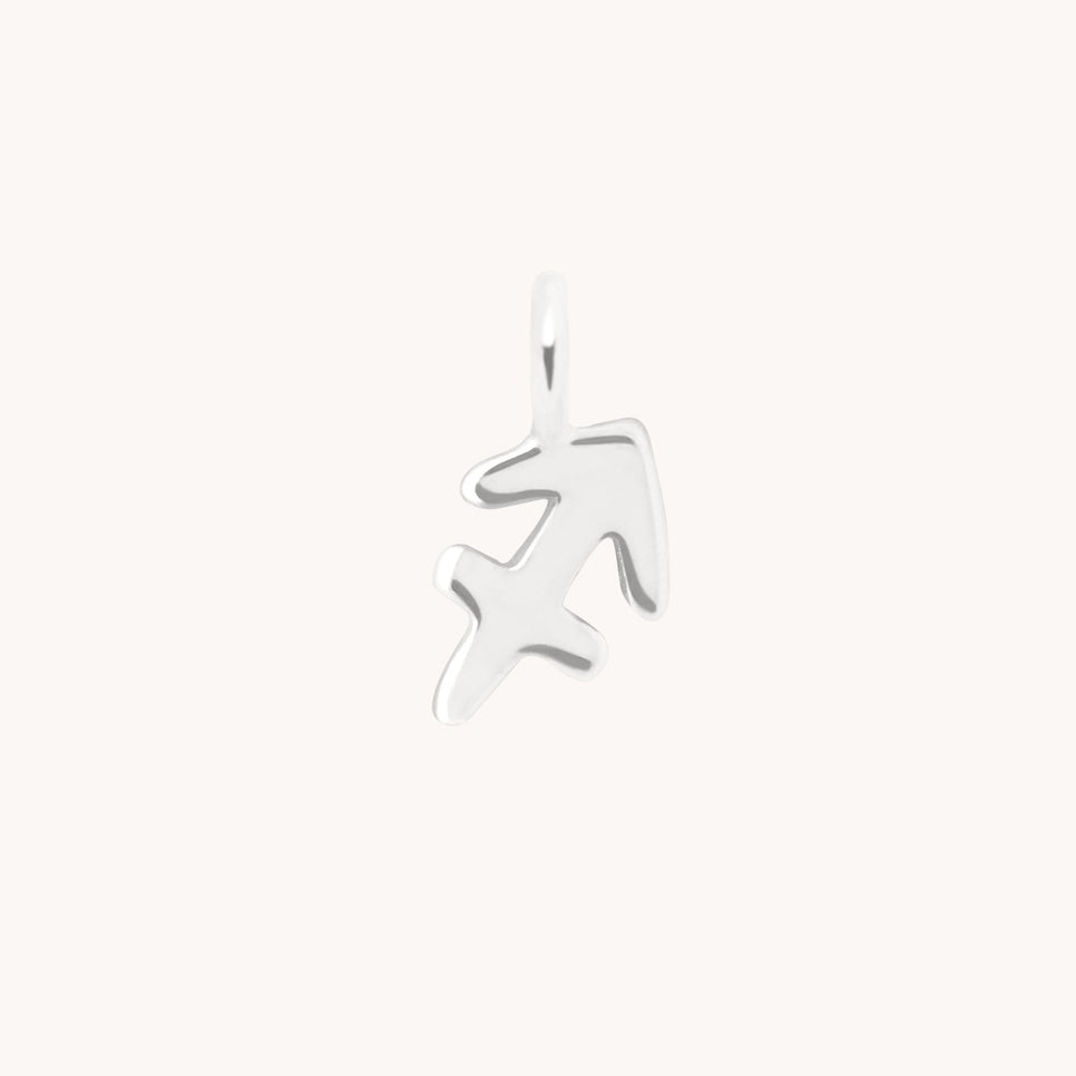 Sagittarius Zodiac Charm 9k White Gold - Welding Charm - Astrid & Miyu