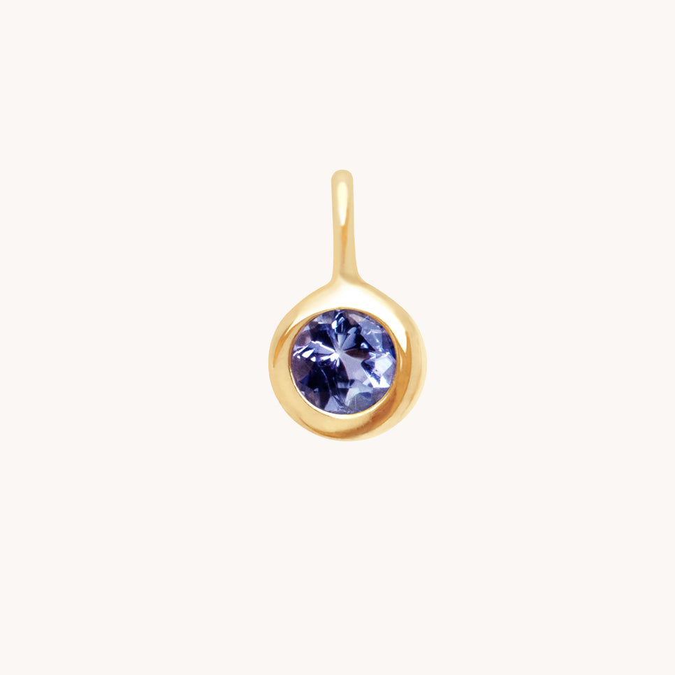 Birthstone Charms - Tanzanite Faith Charm 9k Gold - Welding Charm - Astrid & Miyu