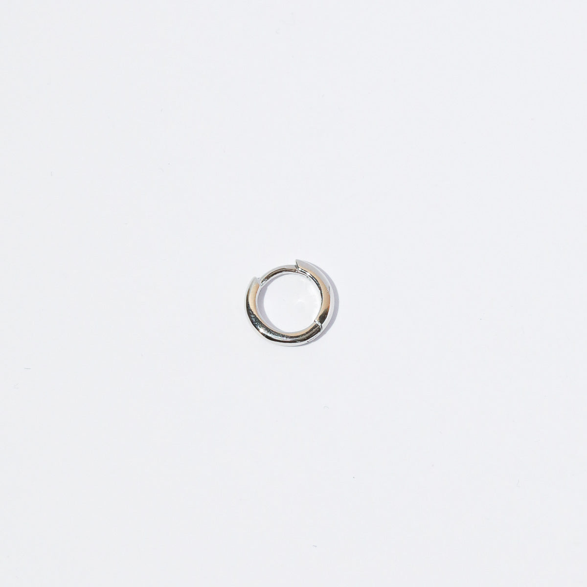 Essential 8mm Hoop in Silver flat lay