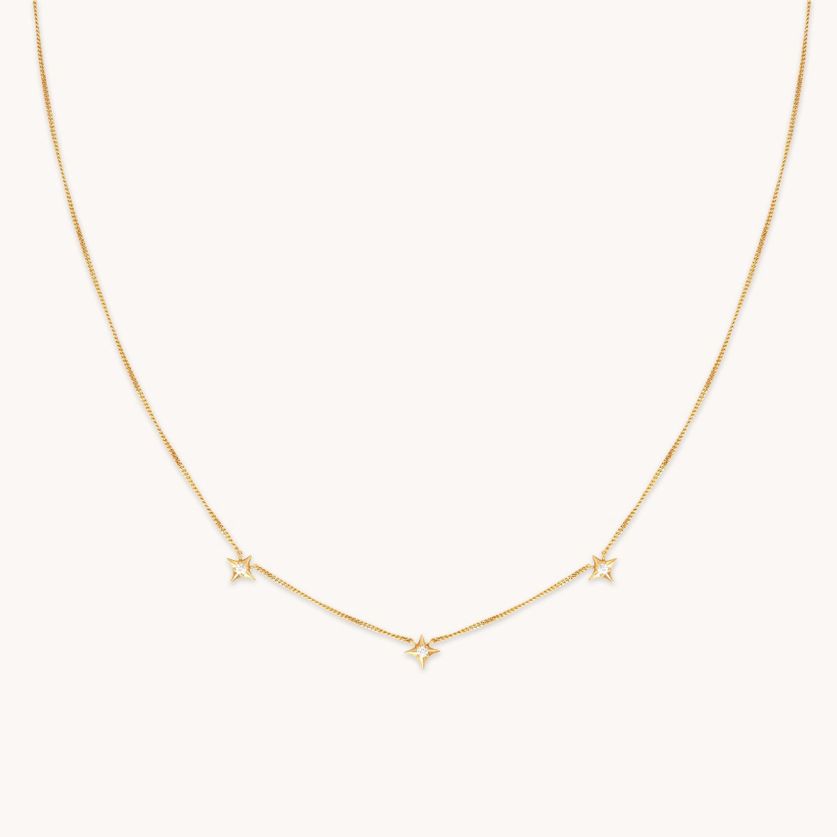 Cosmic Star Charm Necklace in Gold