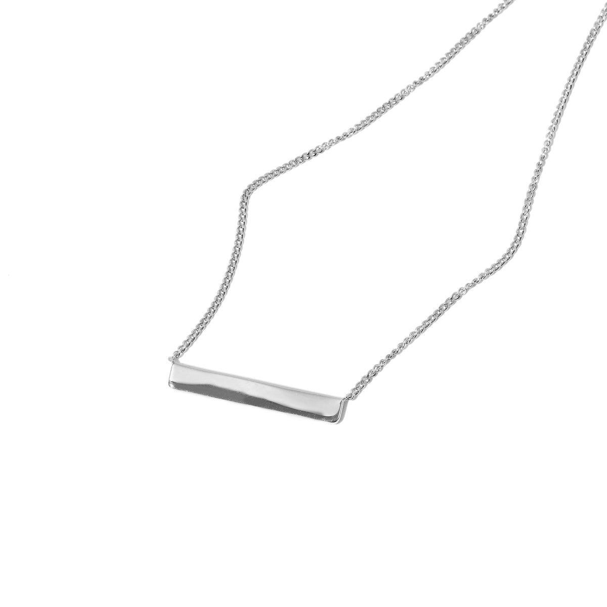 Cosmic Star Bar Necklace in Silver shot of the back