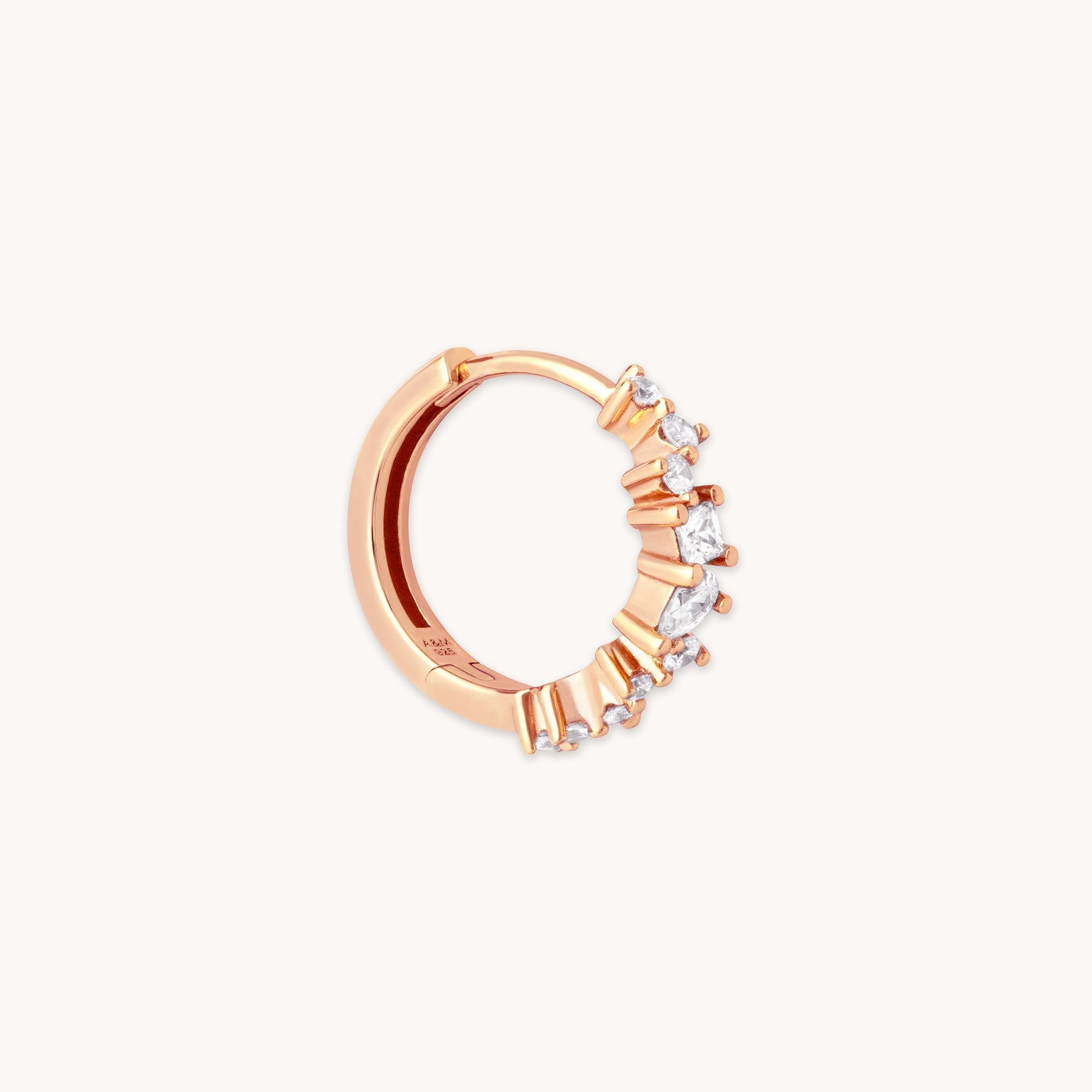 Celestial Crystal Hoop 11.5mm in Rose Gold