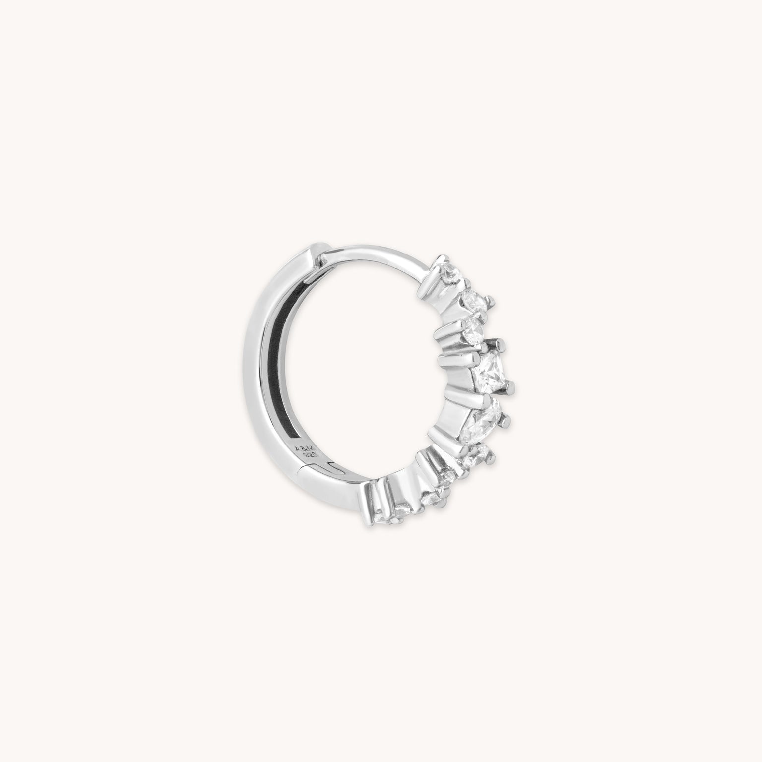 Celestial Crystal Hoop 11.5mm in Silver