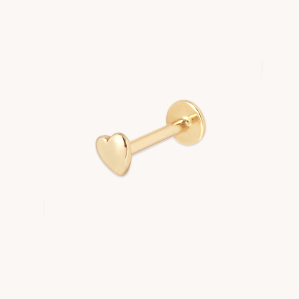 Conch Piercing Jewellery - Heart Piercing Stud in Solid Gold - - Astrid & Miyu