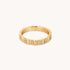 18k Gold Plated Jewellery - Pleated Crystal Ring in Gold - Band Ring - Astrid & Miyu