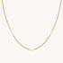 Station Navette Crystal Necklace in Gold
