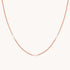 Station Navette Crystal Necklace in Rose Gold