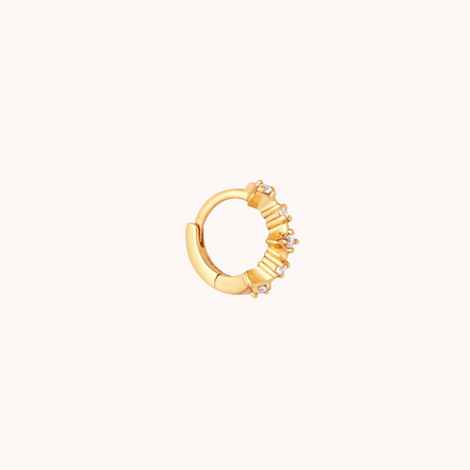 Cosmic Star 6.5mm Hoop in Gold