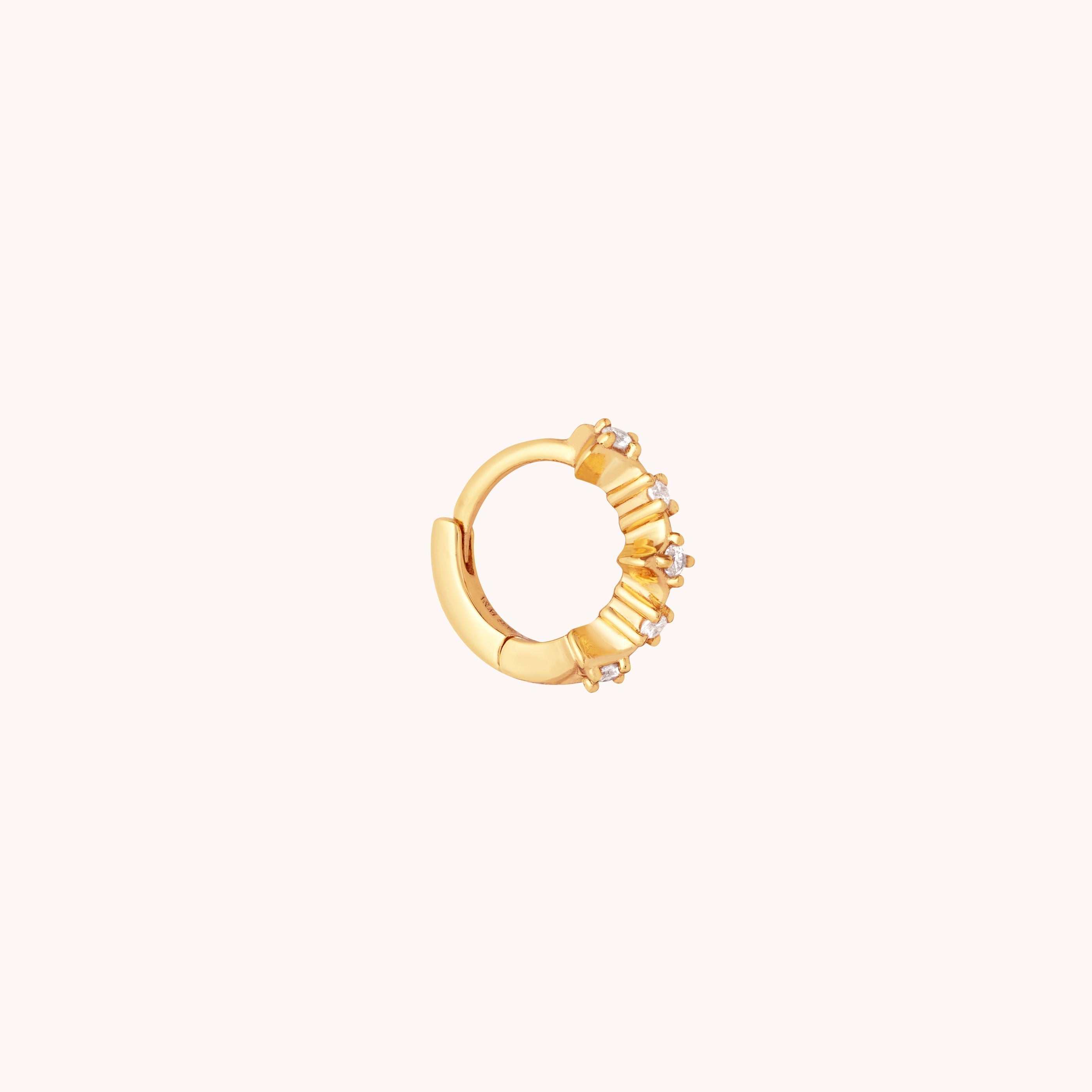 Cosmic Star 6.5mm Hoop in Gold