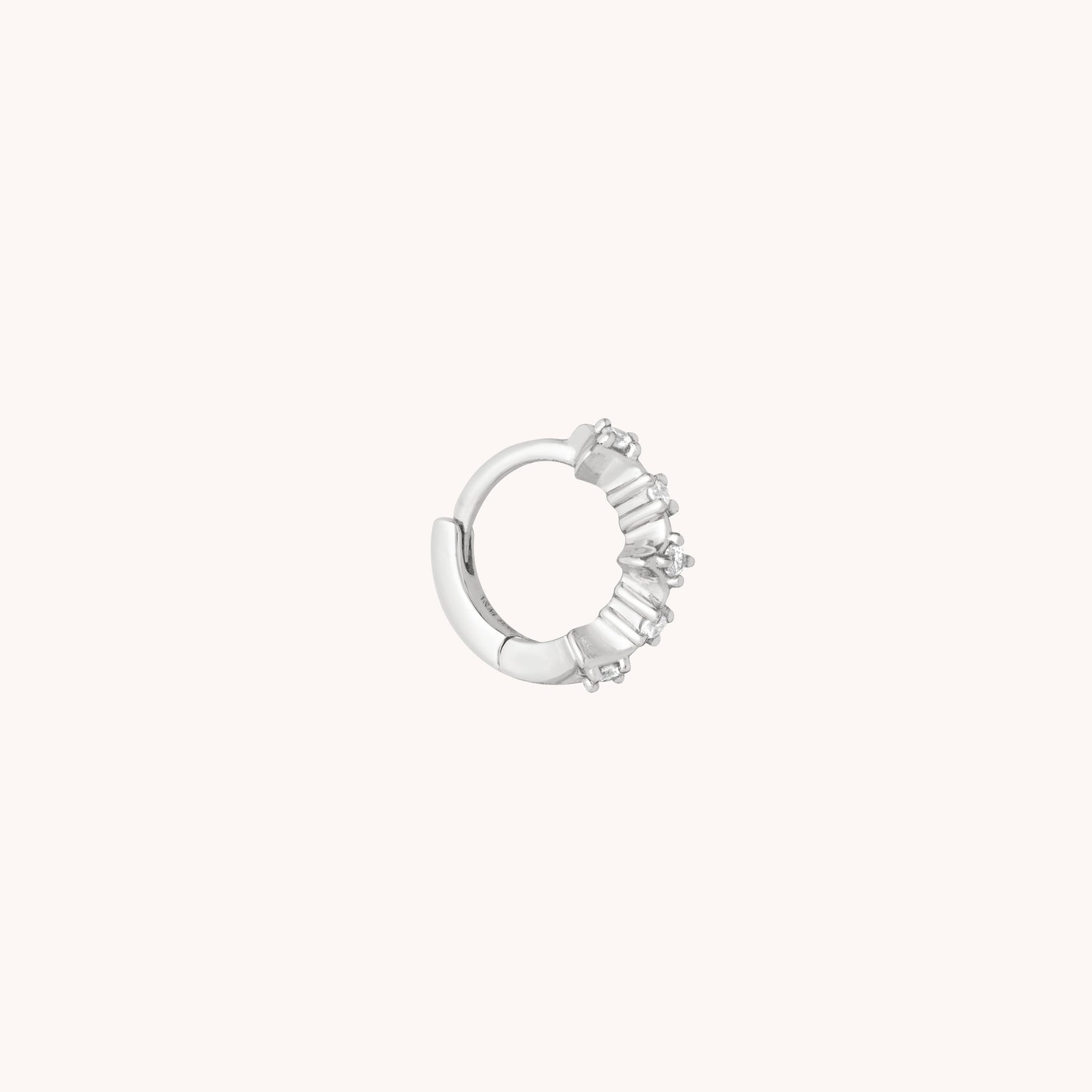 Cosmic Star 6.5mm Hoop in Silver