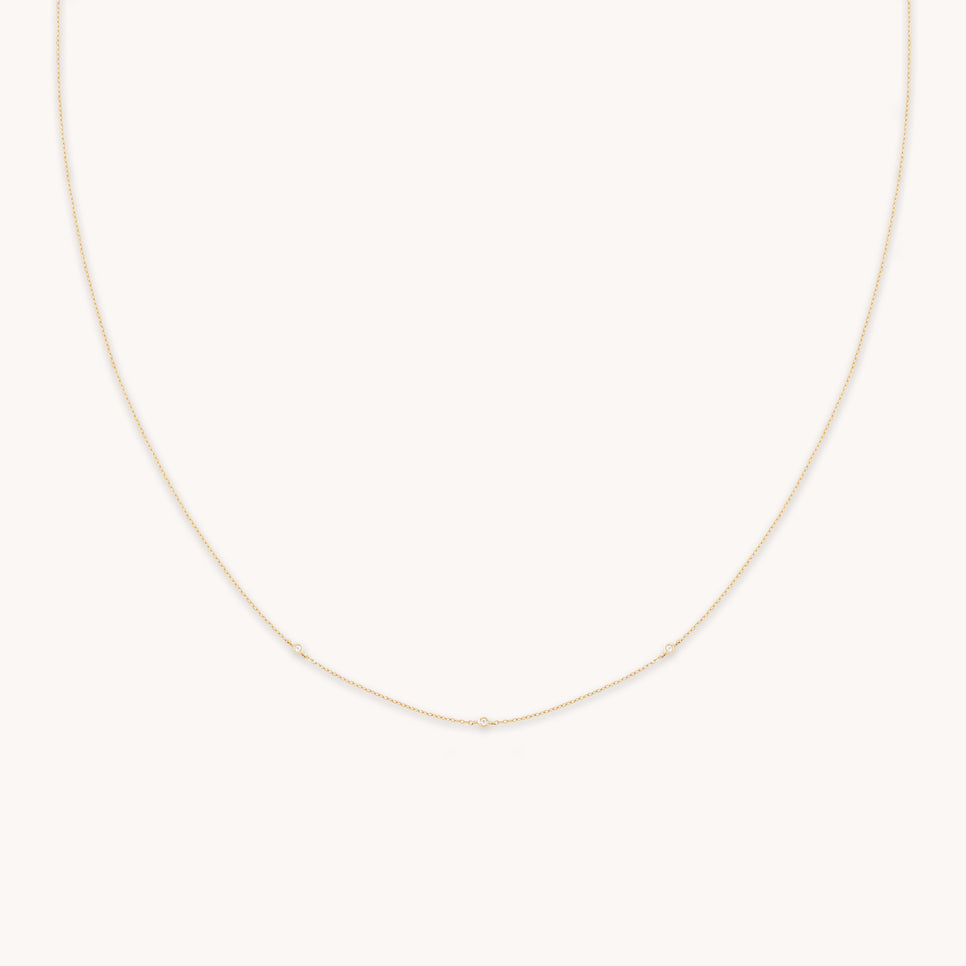 Topaz Charm Necklace in Solid Gold