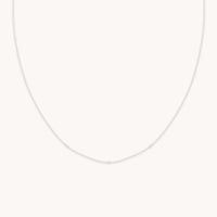 Topaz Charm Necklace in Solid WhiteGold