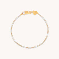18k Gold Plated Jewellery - Tennis Chain Bracelet in Gold - Chain Bracelet - Astrid & Miyu
