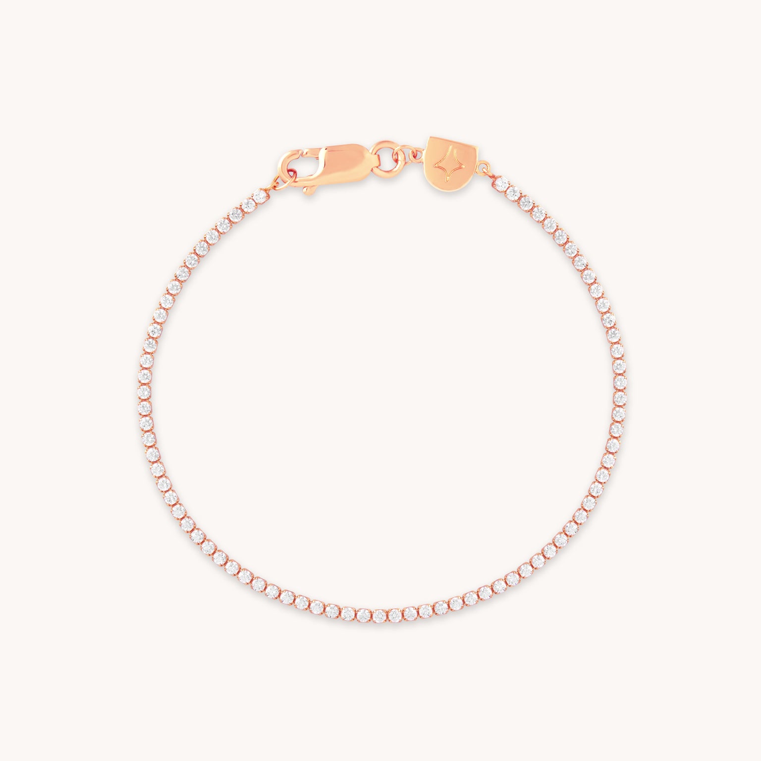 18k Rose Gold Plated Jewellery - Tennis Chain Bracelet in Rose Gold - Chain Bracelet - Astrid & Miyu