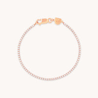 18k Rose Gold Plated Jewellery - Tennis Chain Bracelet in Rose Gold - Chain Bracelet - Astrid & Miyu