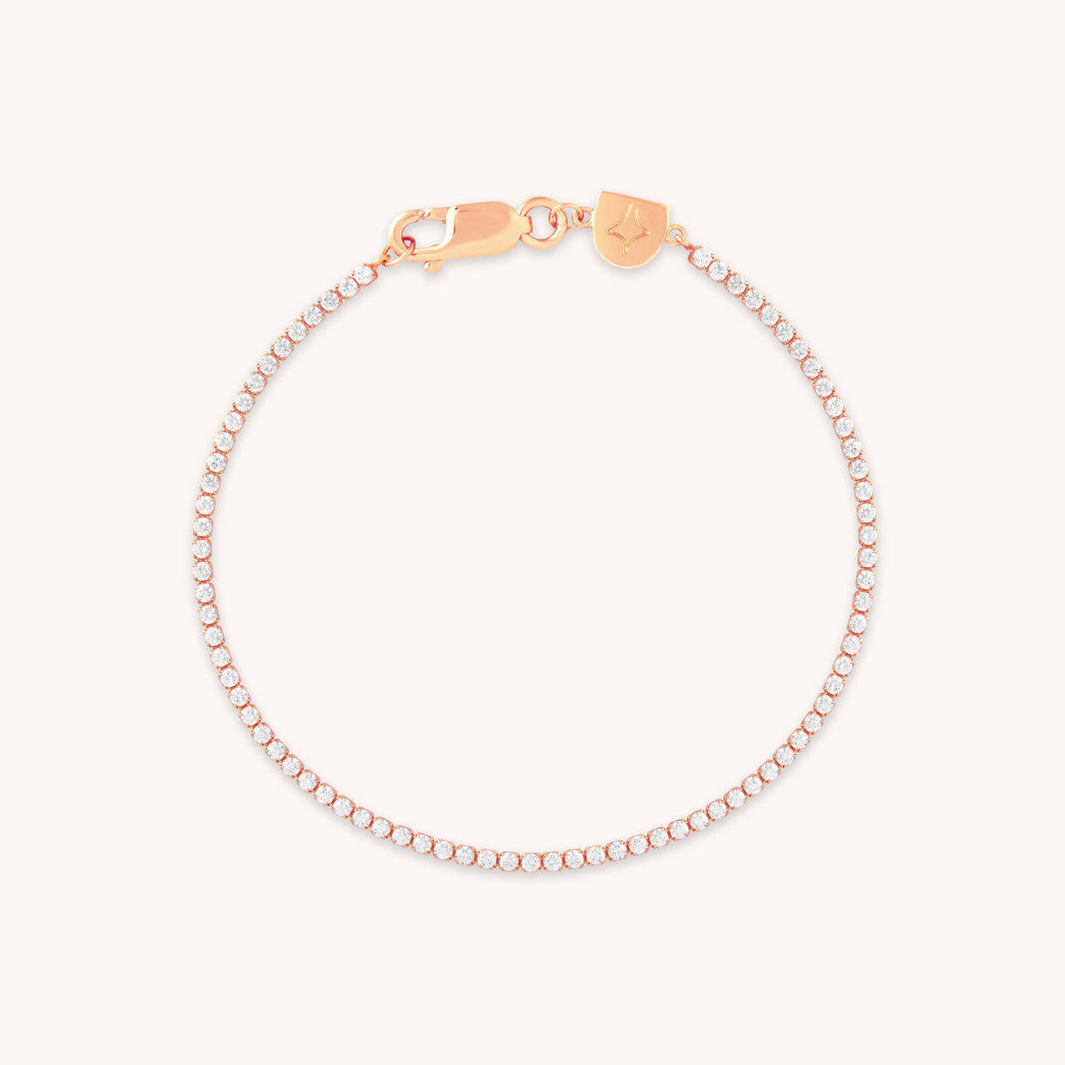 18k Rose Gold Plated Jewellery - Tennis Chain Bracelet in Rose Gold - Chain Bracelet - Astrid & Miyu