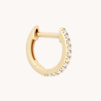 Earrings - Gem Piercing Hoop in Solid Gold - Piercing Hoop - Astrid & Miyu