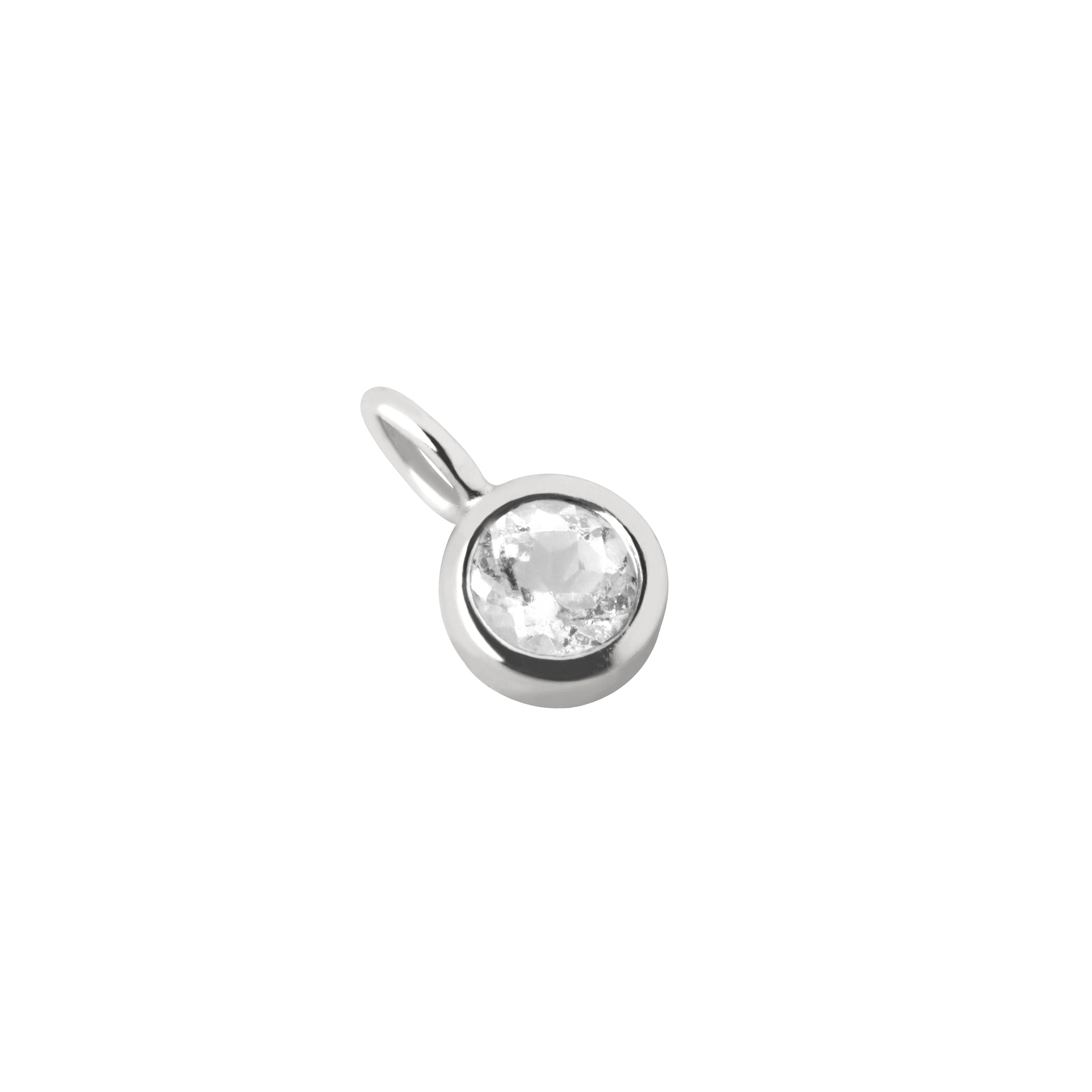 Birthstone Charms - Aquamarine Balance Charm 9k White Gold - Welding Charm - Astrid & Miyu