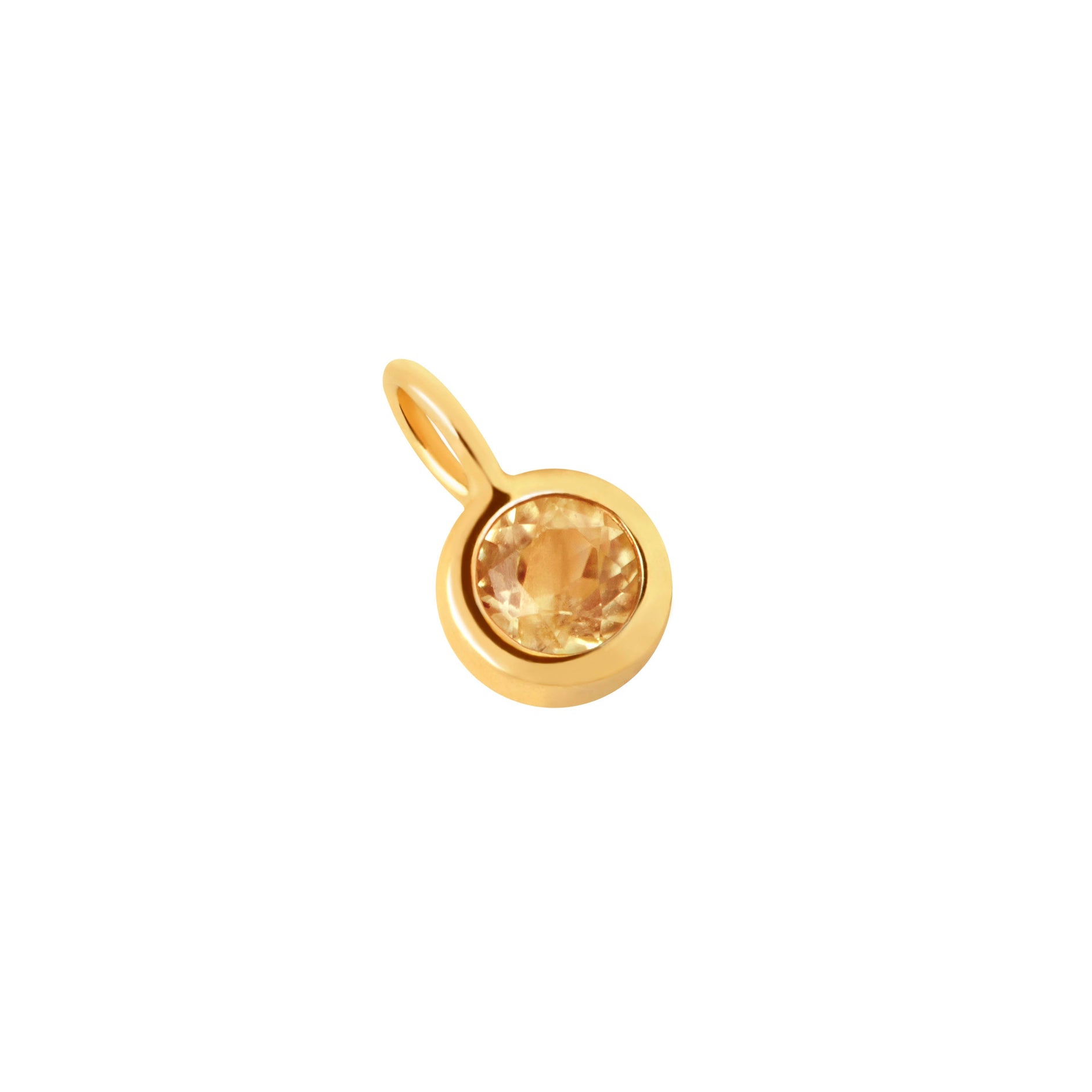 Birthstone Charms - Citrine Exploration Charm 9k Gold - Welding Charm - Astrid & Miyu