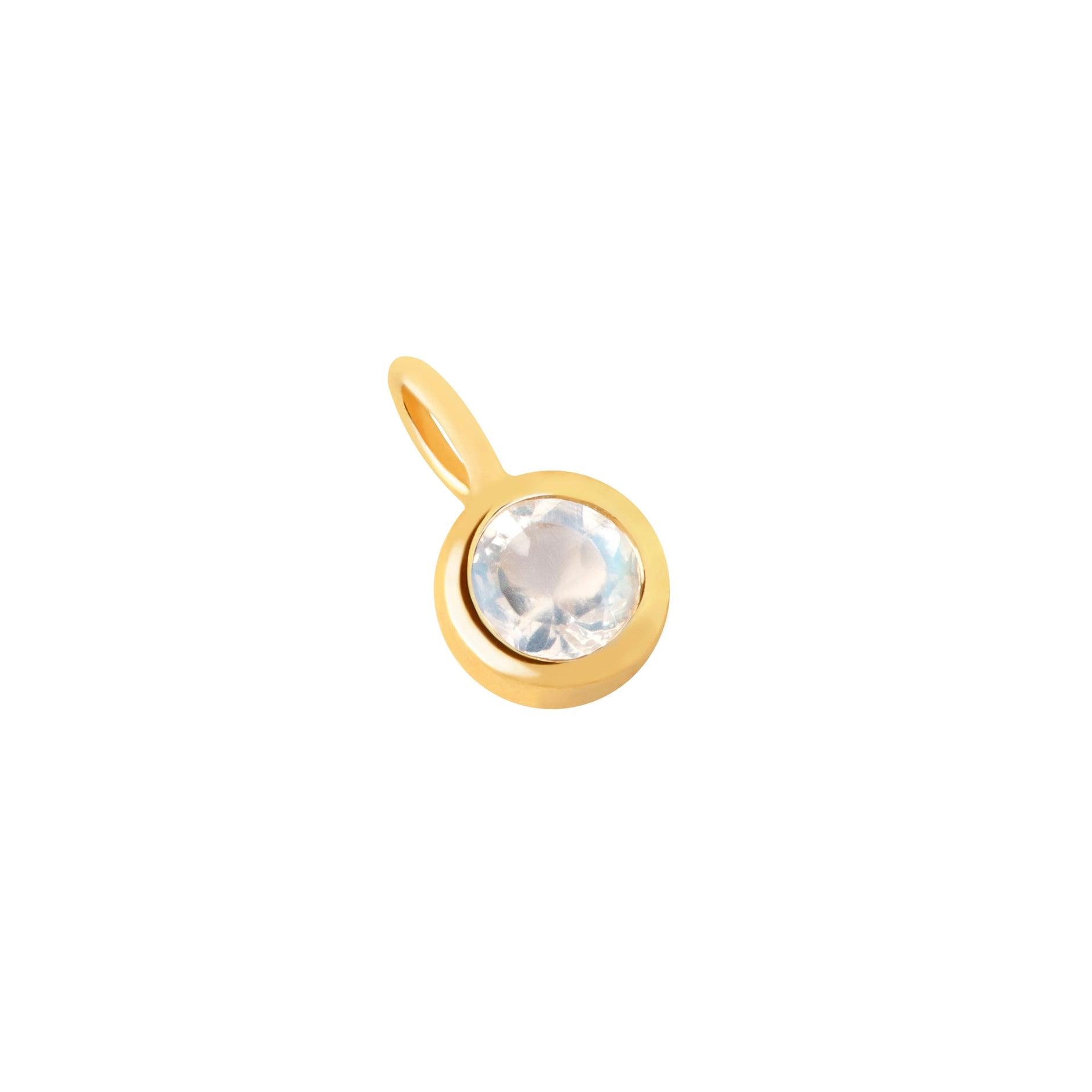 Birthstone Charms - Moonstone New Beginnings Charm 9k Gold - Welding Charm - Astrid & Miyu