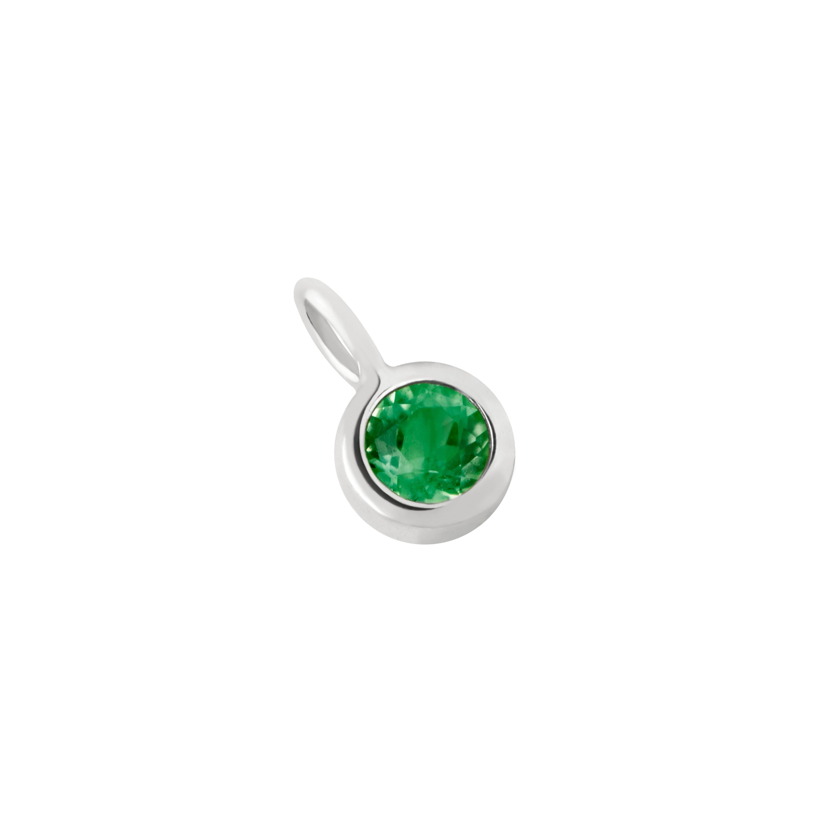 Birthstone Charms - Tsavorite Abundance Charm 9k White Gold - Welding Charm - Astrid & Miyu