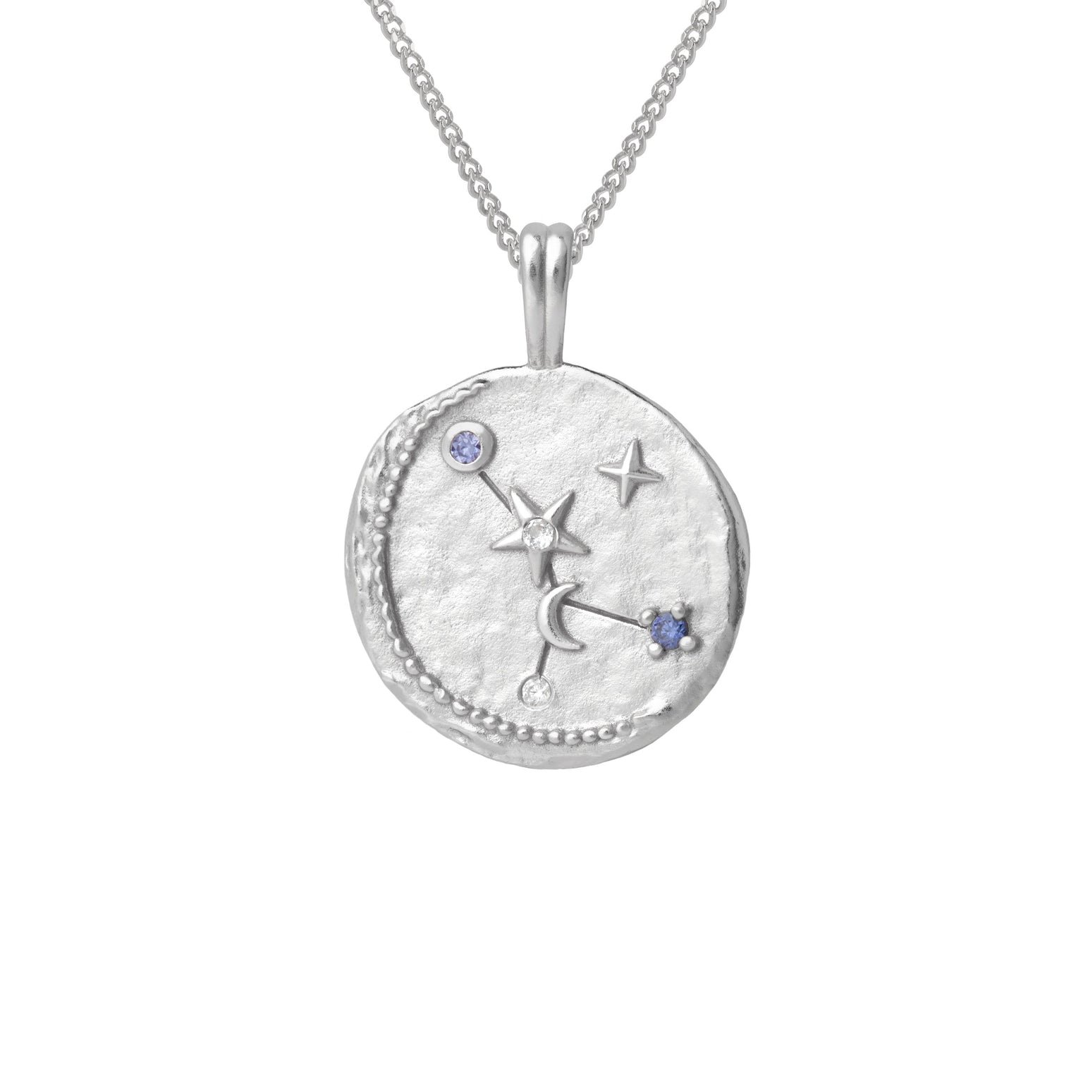 Cancer Jewellery - Cancer Zodiac Pendant Necklace in Silver - Zodiac Pendant - Astrid & Miyu