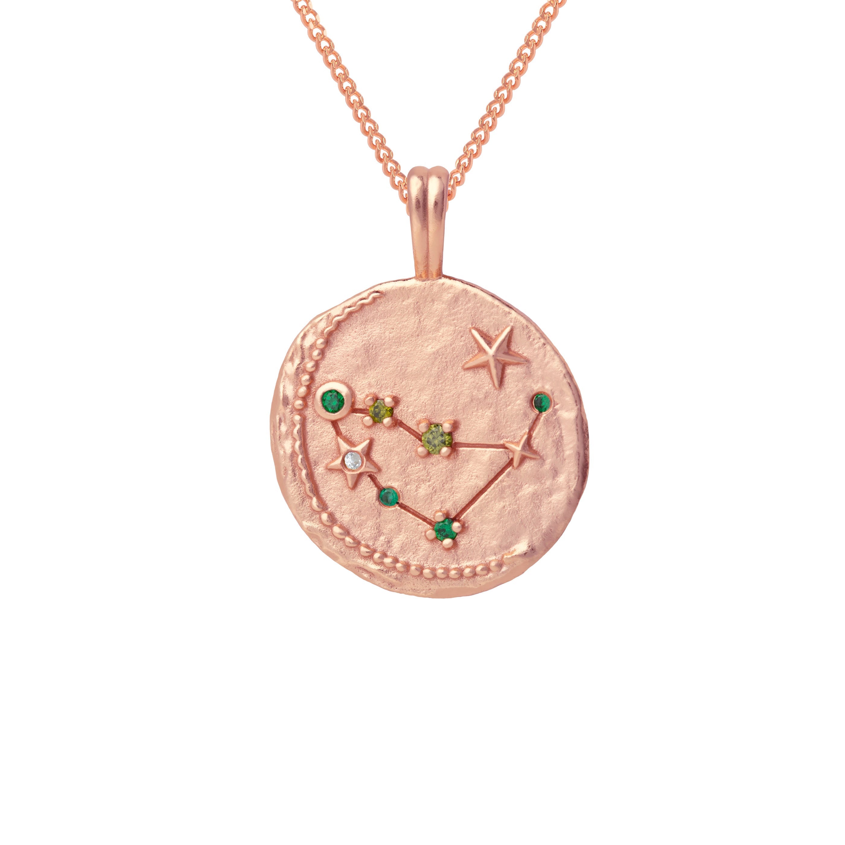 18k Rose Gold Plated Jewellery - Capricorn Zodiac Pendant Necklace in Rose Gold - Zodiac Pendant - Astrid & Miyu