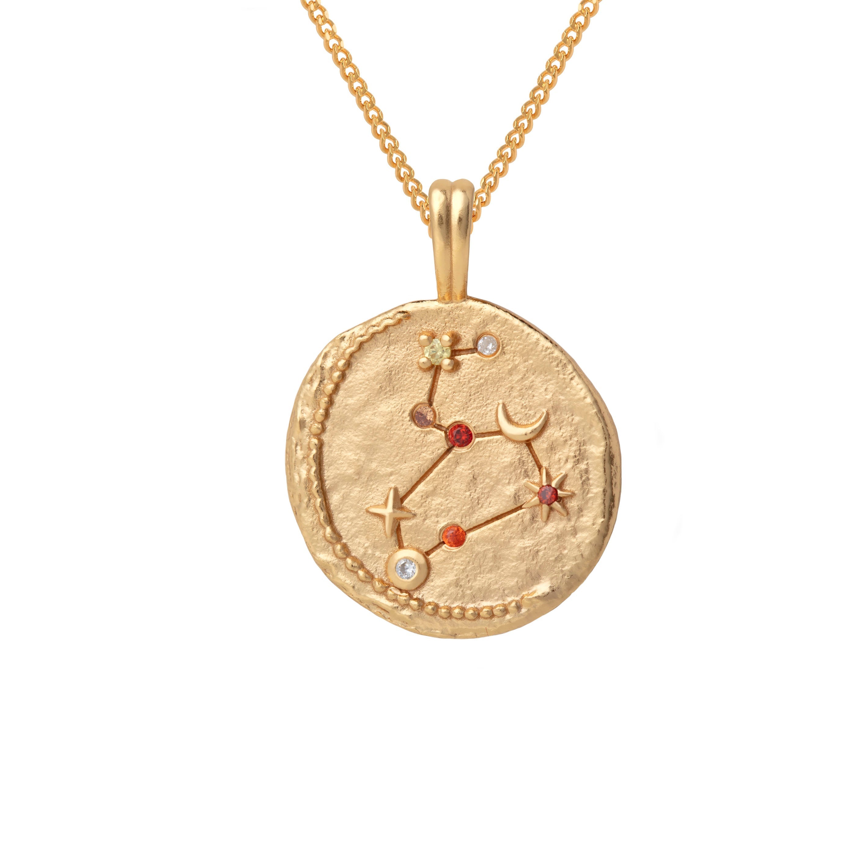 18k Gold Plated Jewellery - Leo Zodiac Pendant Necklace in Gold - Zodiac Pendant - Astrid & Miyu