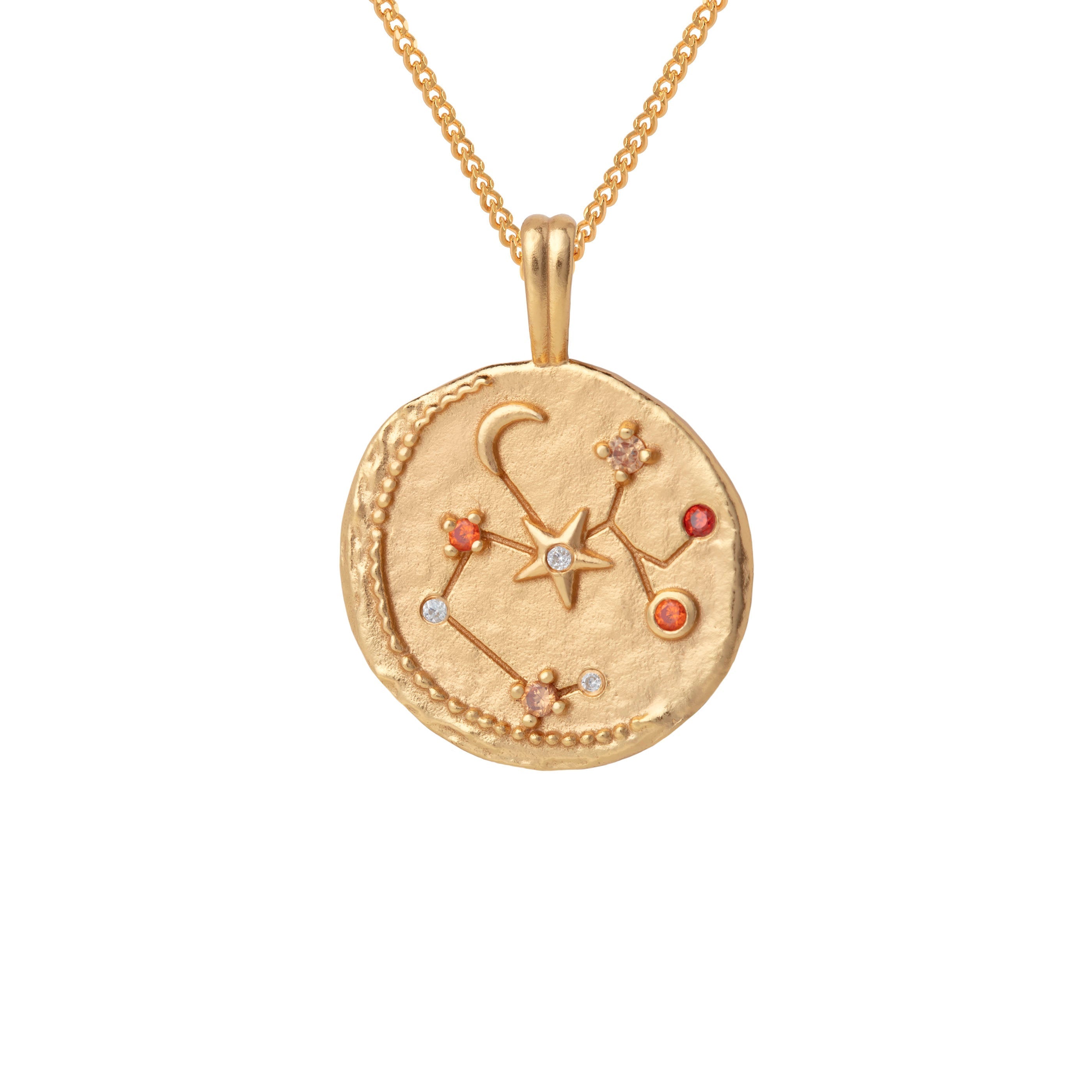 18k Gold Plated Jewellery - Sagittarius Zodiac Pendant Necklace in Gold - Zodiac Pendant - Astrid & Miyu