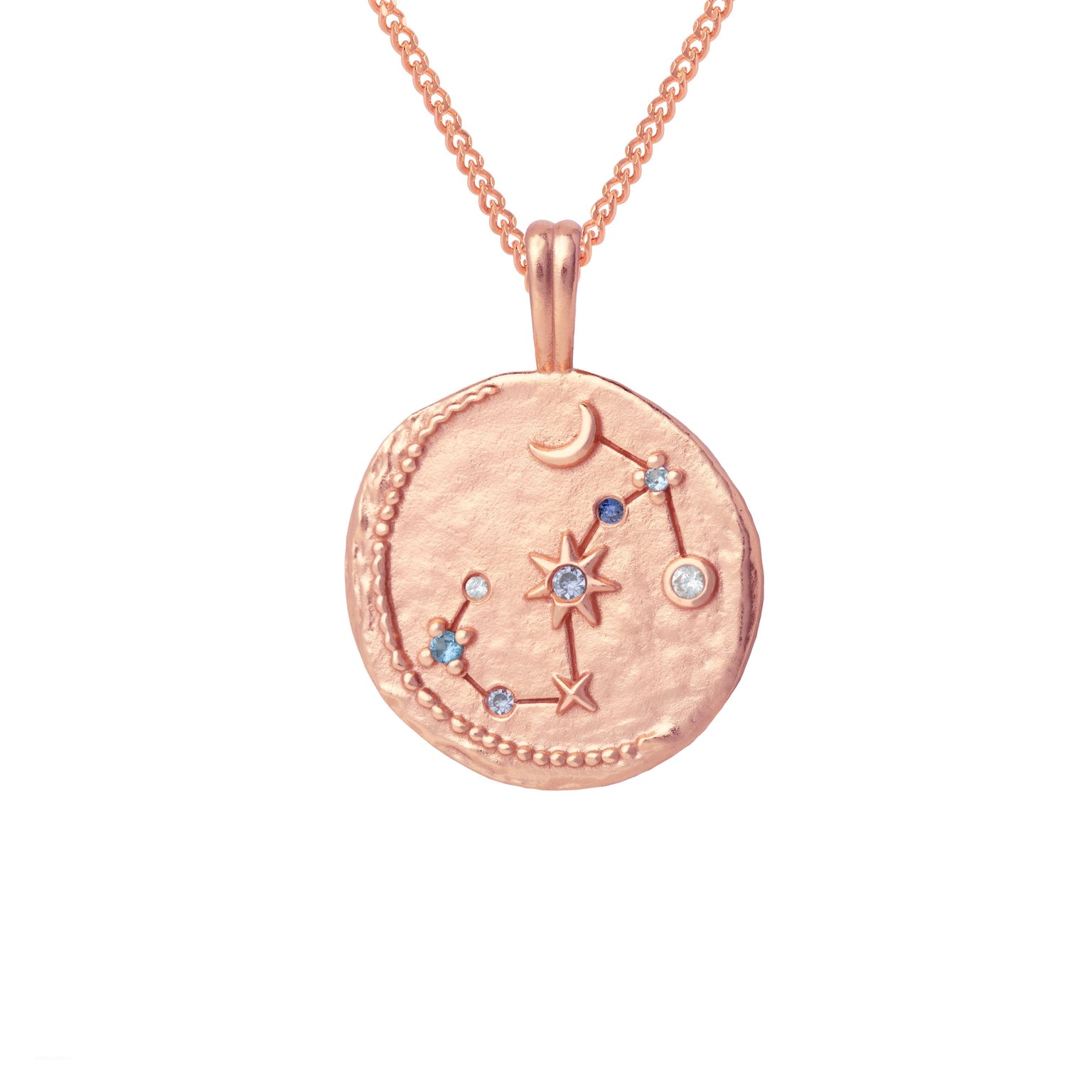 18k Rose Gold Plated Jewellery - Scorpio Zodiac Pendant Necklace in Rose Gold - Zodiac Pendant - Astrid & Miyu