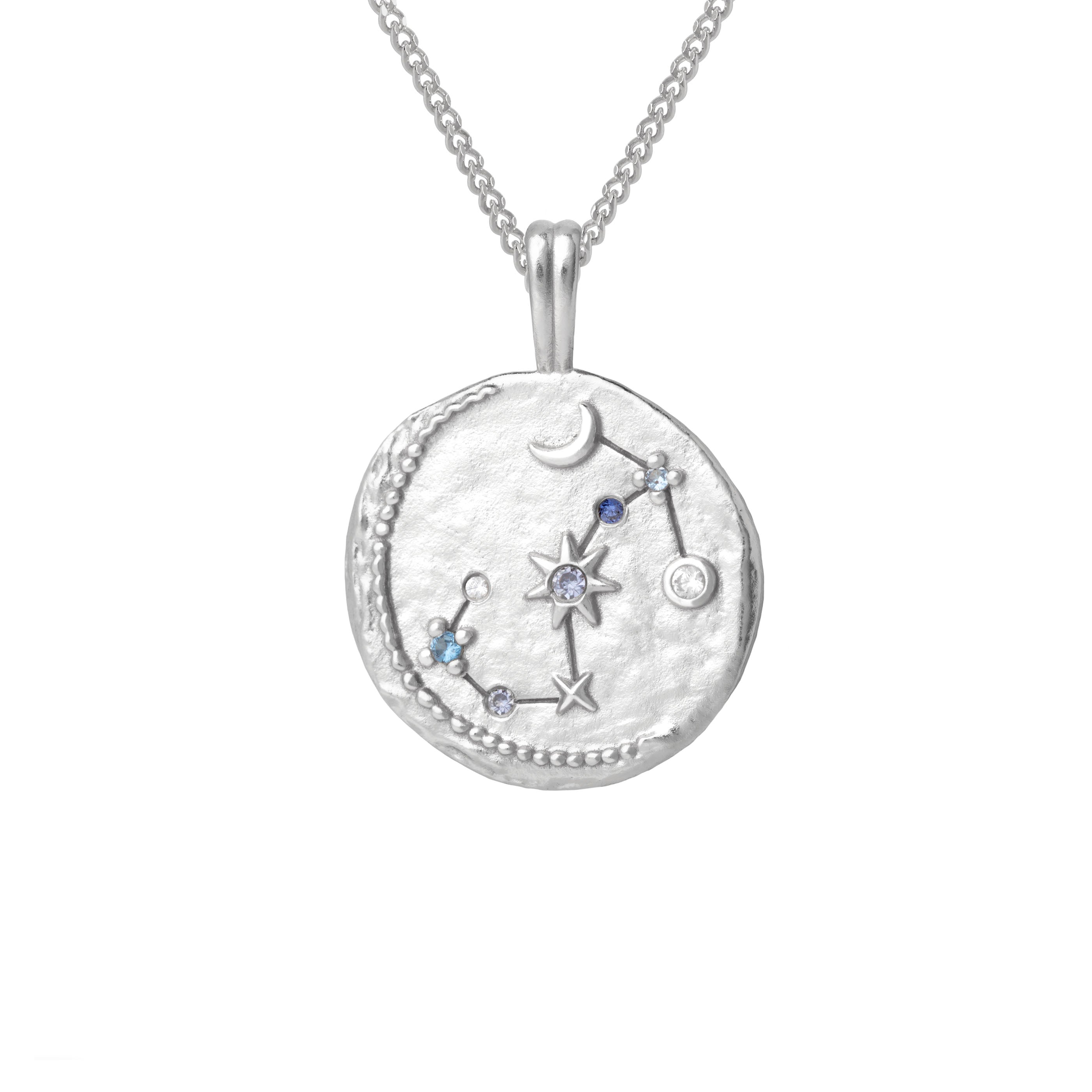 Gemstone Necklaces - Scorpio Zodiac Pendant Necklace in Silver - Zodiac Pendant - Astrid & Miyu