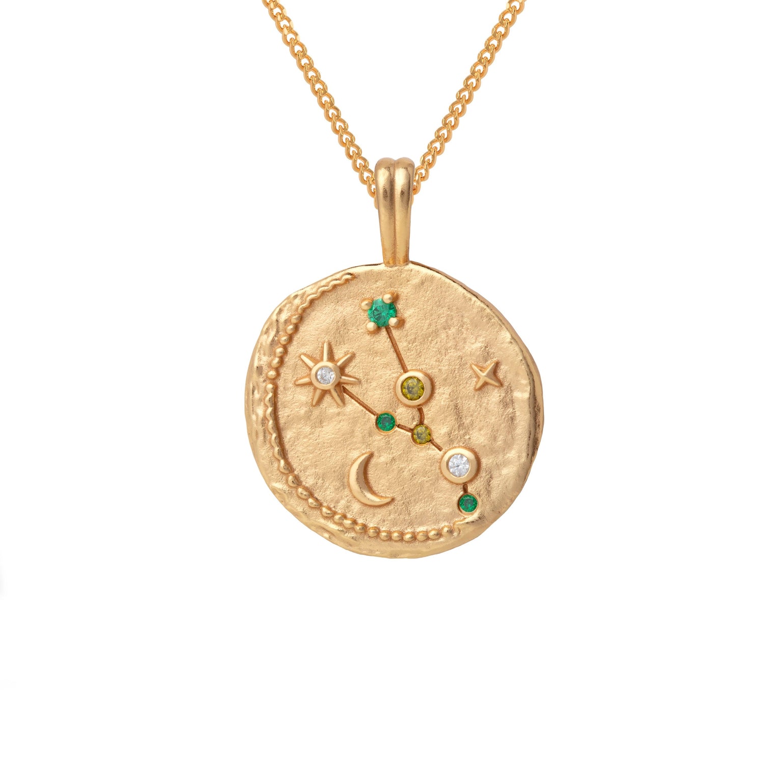 18k Gold Plated Jewellery - Taurus Zodiac Pendant Necklace in Gold - Zodiac Pendant - Astrid & Miyu