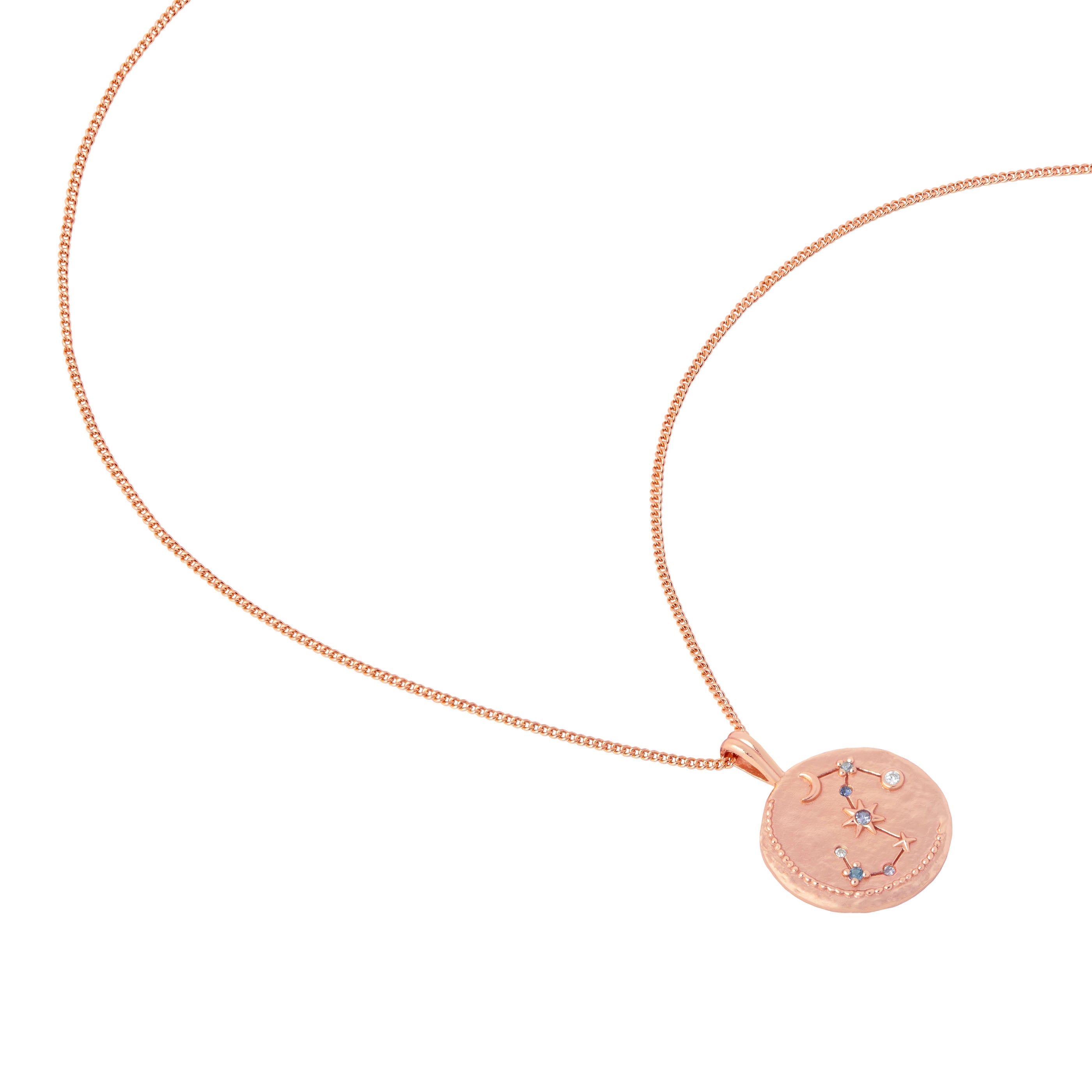 18k Rose Gold Plated Jewellery - Scorpio Zodiac Pendant Necklace in Rose Gold - Zodiac Pendant - Astrid & Miyu