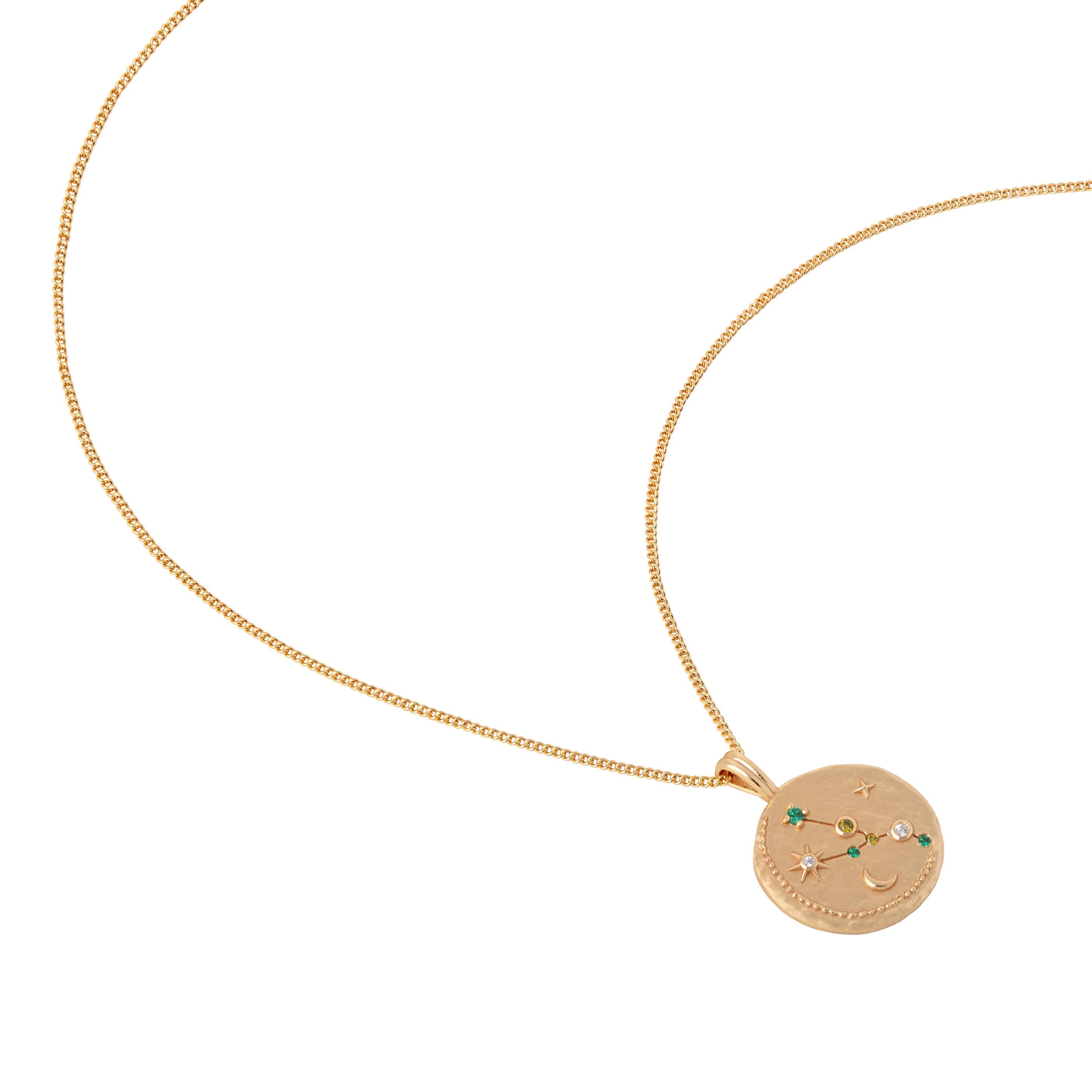 18k Gold Plated Jewellery - Taurus Zodiac Pendant Necklace in Gold - Zodiac Pendant - Astrid & Miyu
