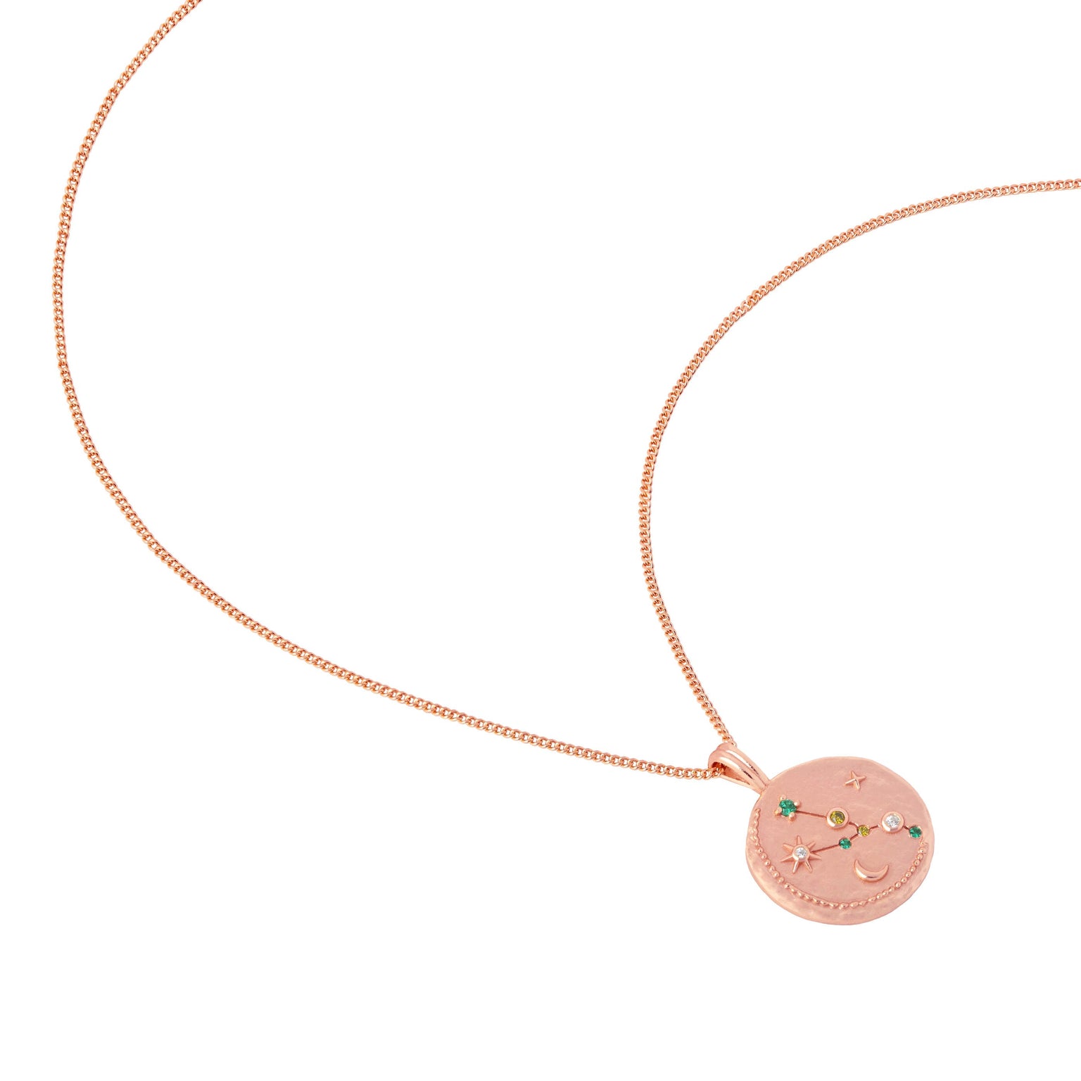 18k Rose Gold Plated Jewellery - Taurus Zodiac Pendant Necklace in Rose Gold - Zodiac Pendant - Astrid & Miyu