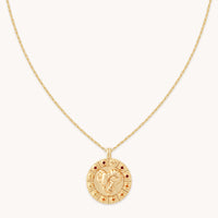 Aries Bold Zodiac Pendant Necklace in gold