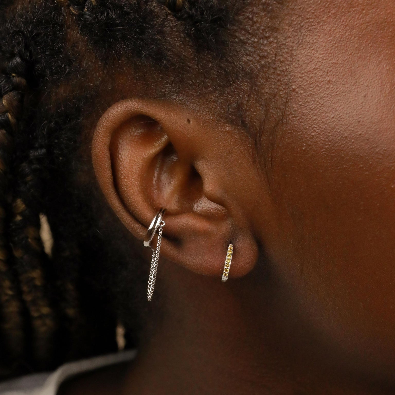 August Peridot - August Birthstone Huggies in Silver with Peridot CZ - Huggies - Astrid & Miyu