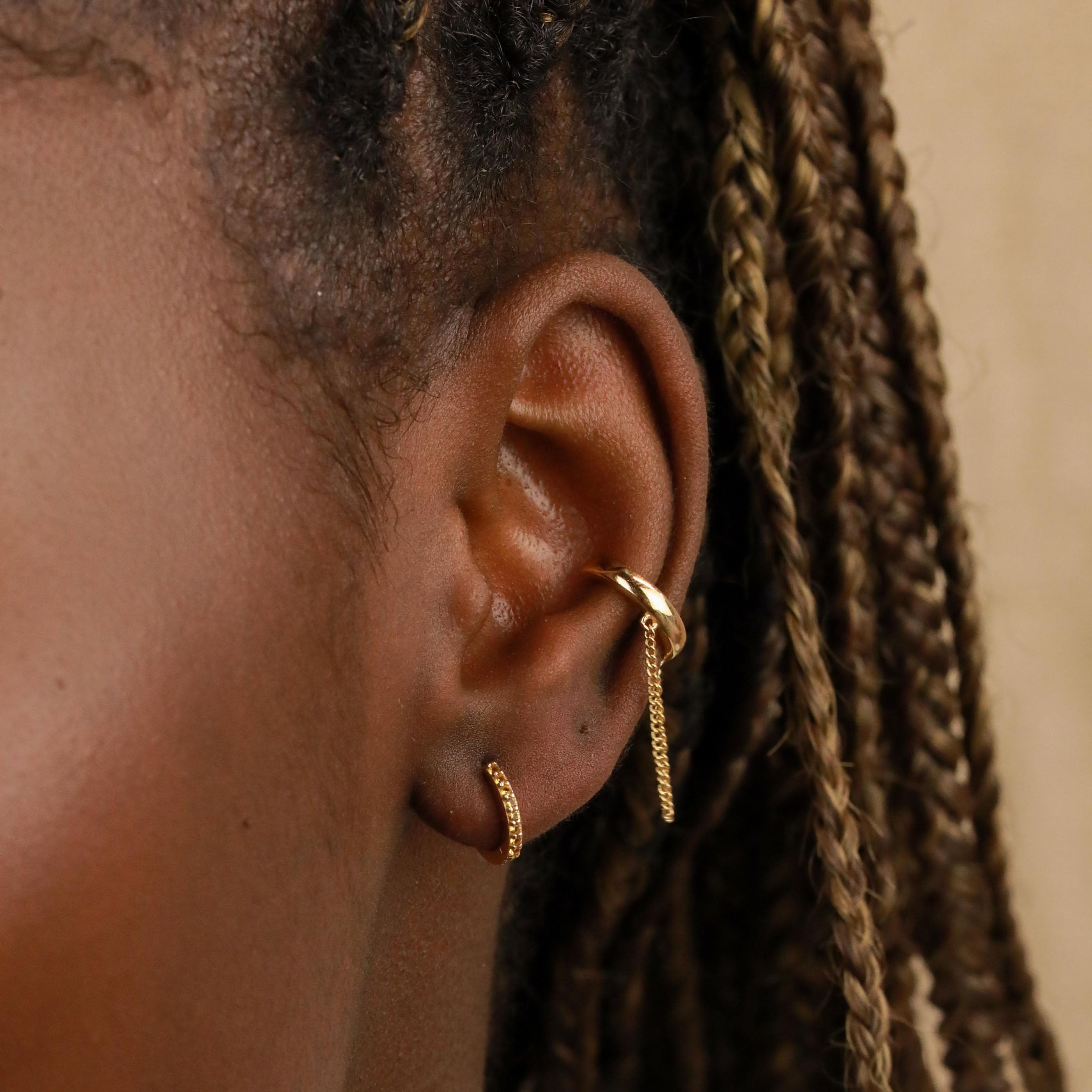 18k Gold Plated Jewellery - August Birthstone Huggies in Gold with Peridot CZ - Huggies - Astrid & Miyu