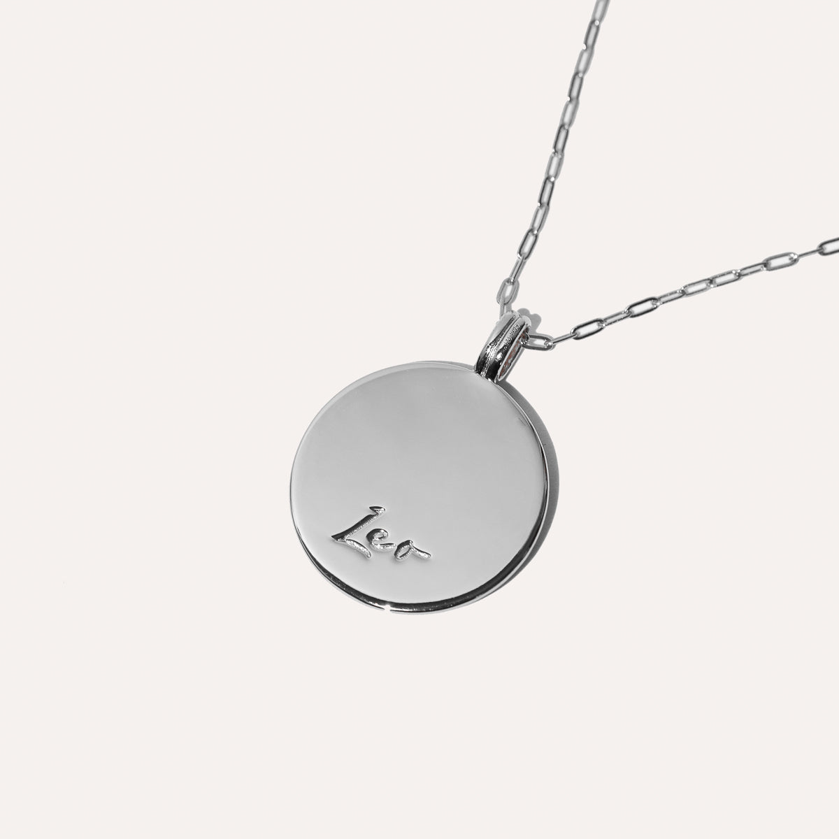 Bold Zodiac Leo Pendant Necklace in Silver back