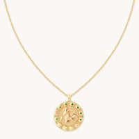 Capricorn Bold Zodiac Pendant Necklace in Gold