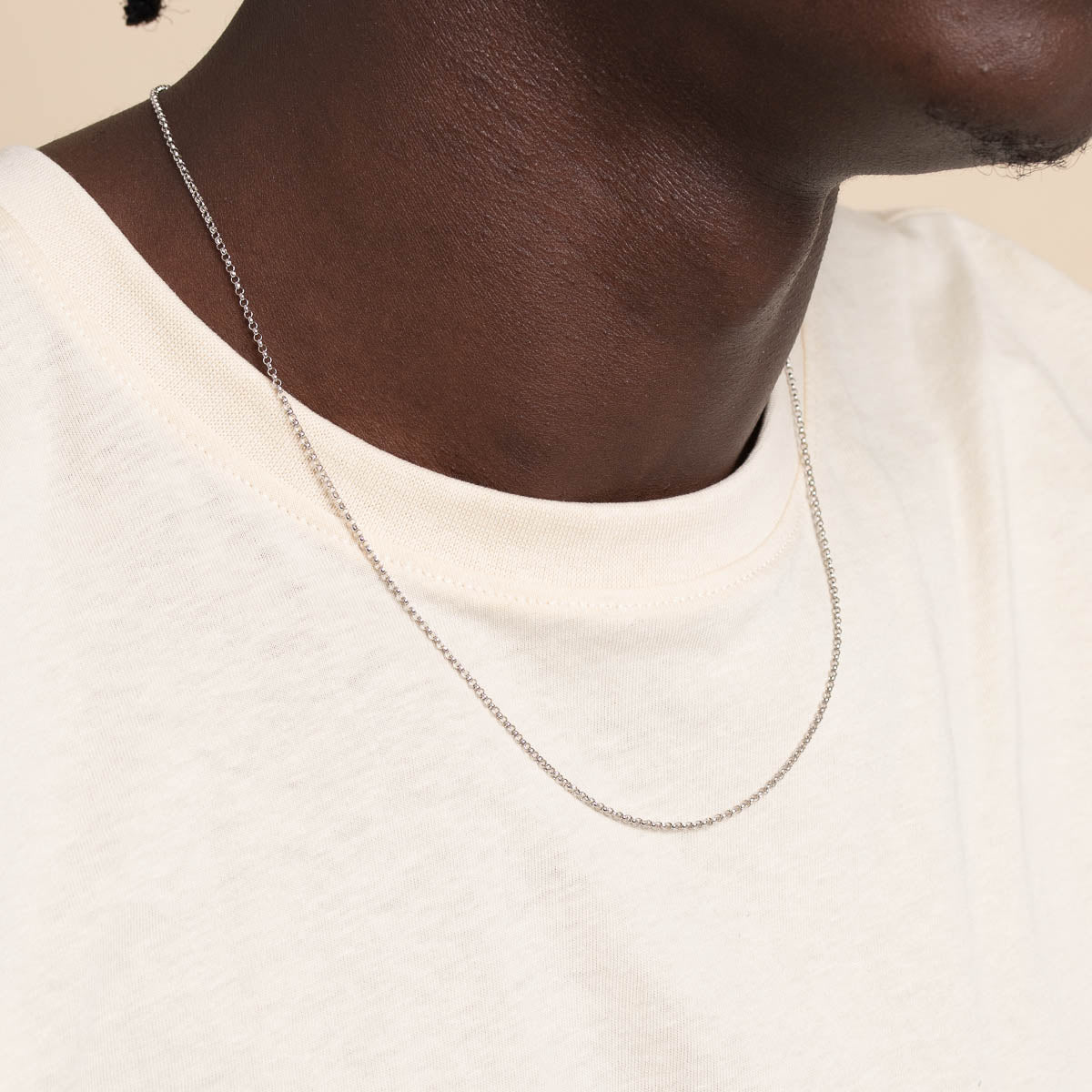 Charm Compatible Necklaces & Bracelets - Chelsea Chain Necklace in Solid White Gold - - Astrid & Miyu