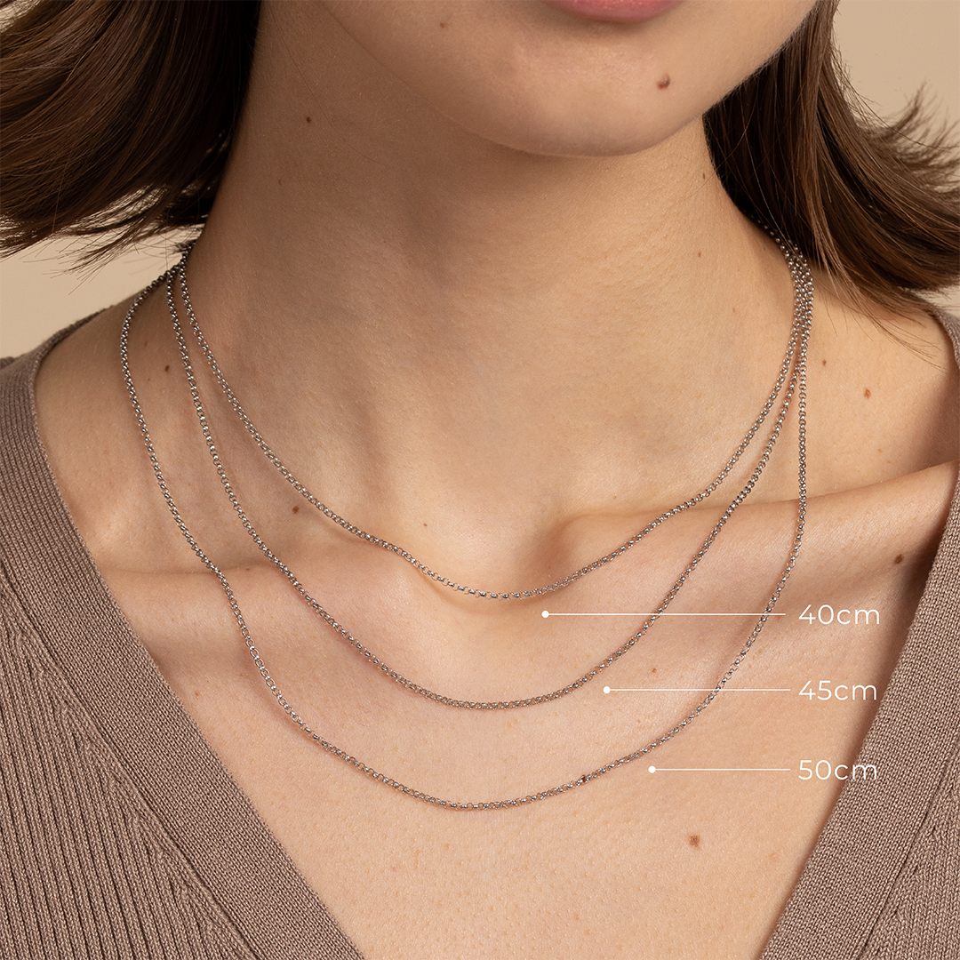 Charm Compatible Necklaces & Bracelets - Chelsea Chain Necklace in Solid White Gold - - Astrid & Miyu