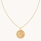 Gemini Bold Zodiac Pendant Necklace in Gold