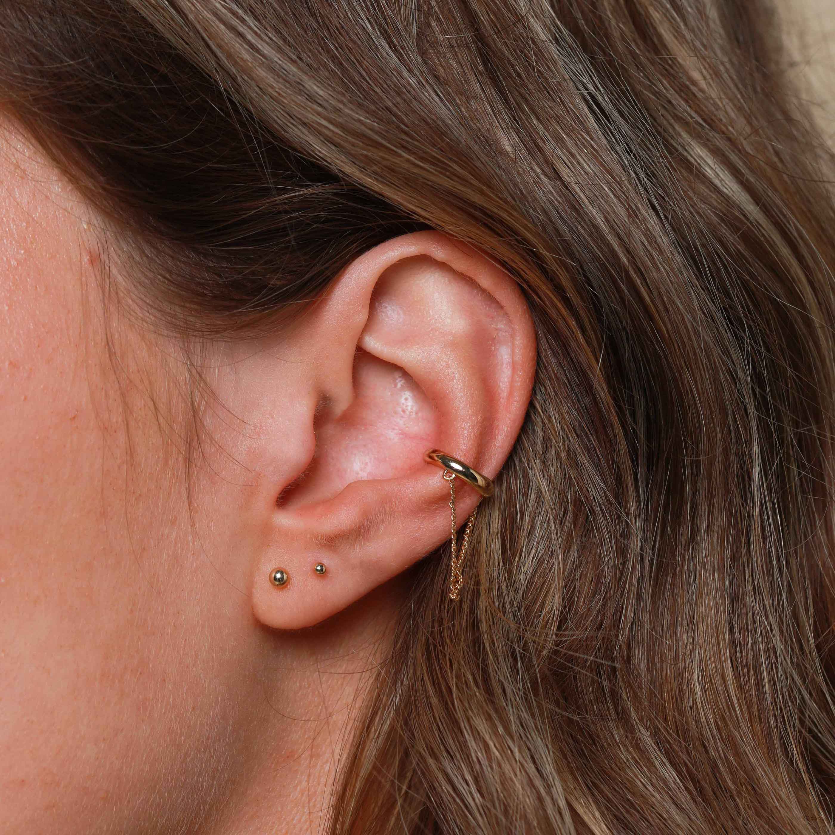 Earrings - Small Ball Stud Earrings in Solid Gold - Stud Earrings - Astrid & Miyu