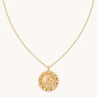 Leo Bold Zodiac Pendant Necklace in Gold