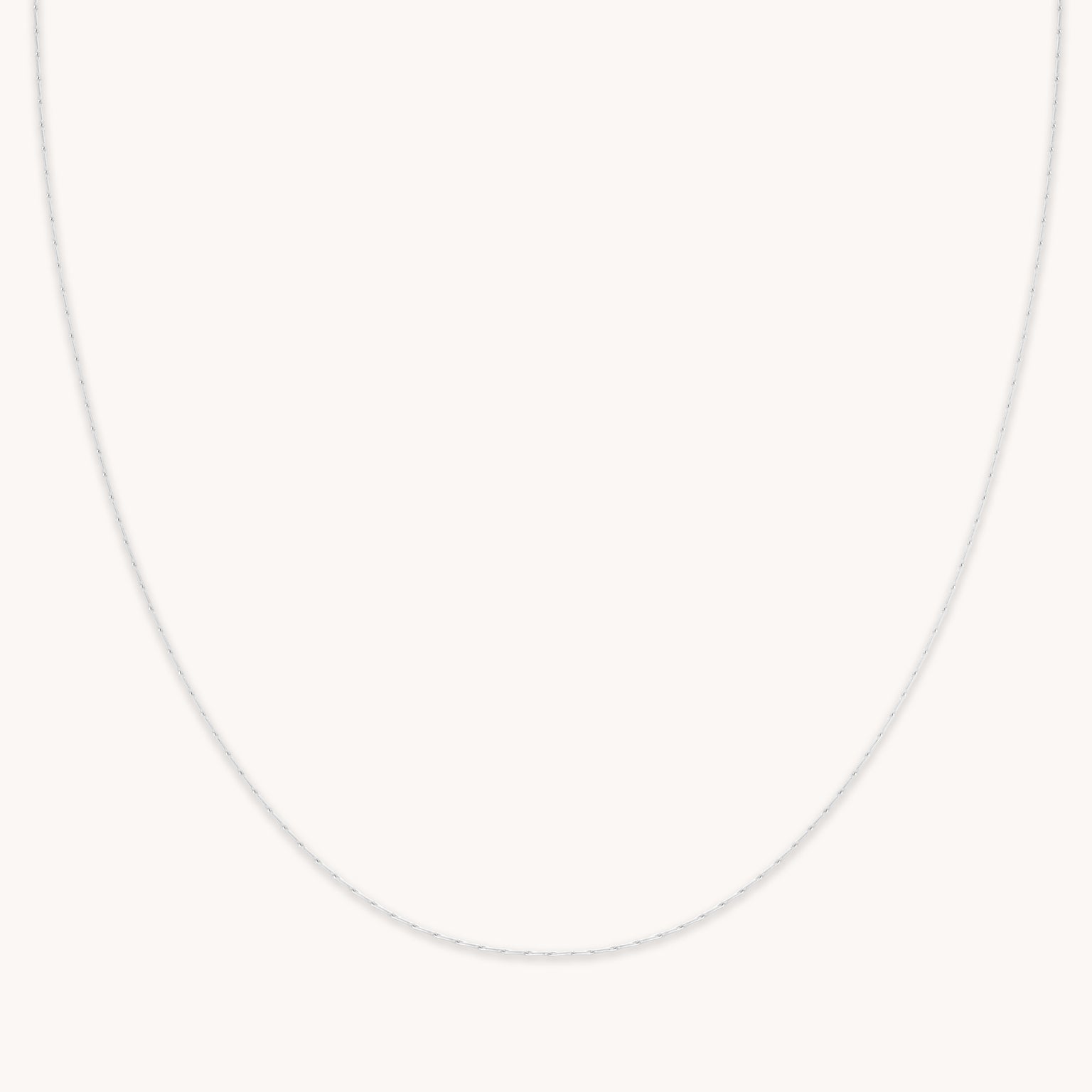 Gold Necklaces - Marylebone Chain Necklace in Solid White Gold - - Astrid & Miyu