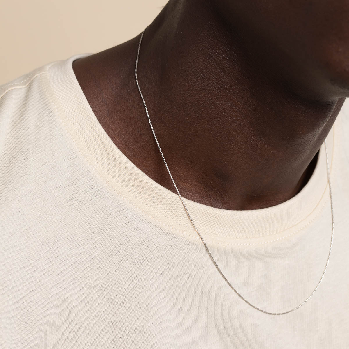 Gold Necklaces - Marylebone Chain Necklace in Solid White Gold - - Astrid & Miyu