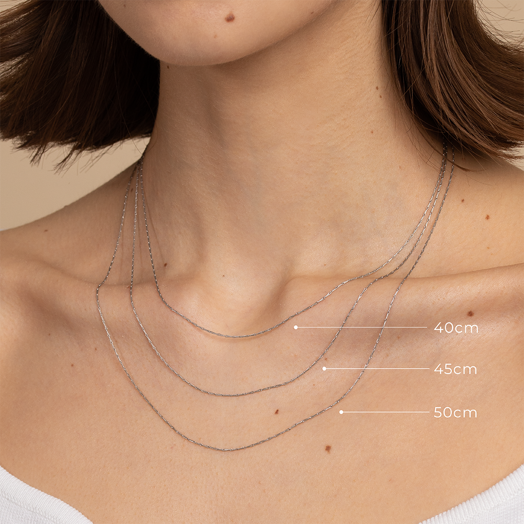 Gold Necklaces - Marylebone Chain Necklace in Solid White Gold - - Astrid & Miyu